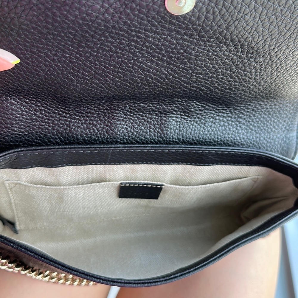 Gucci stirrup gold chain leather bag 💫 - Picture 5 of 8